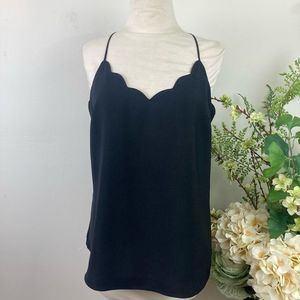 J. CREW Factory camisole | size 6 | scalloped cami top | black
